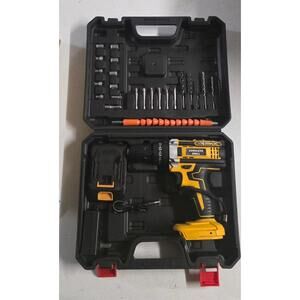 21V Cordless Impact Drill Set with Impact Driver wirh storage case.